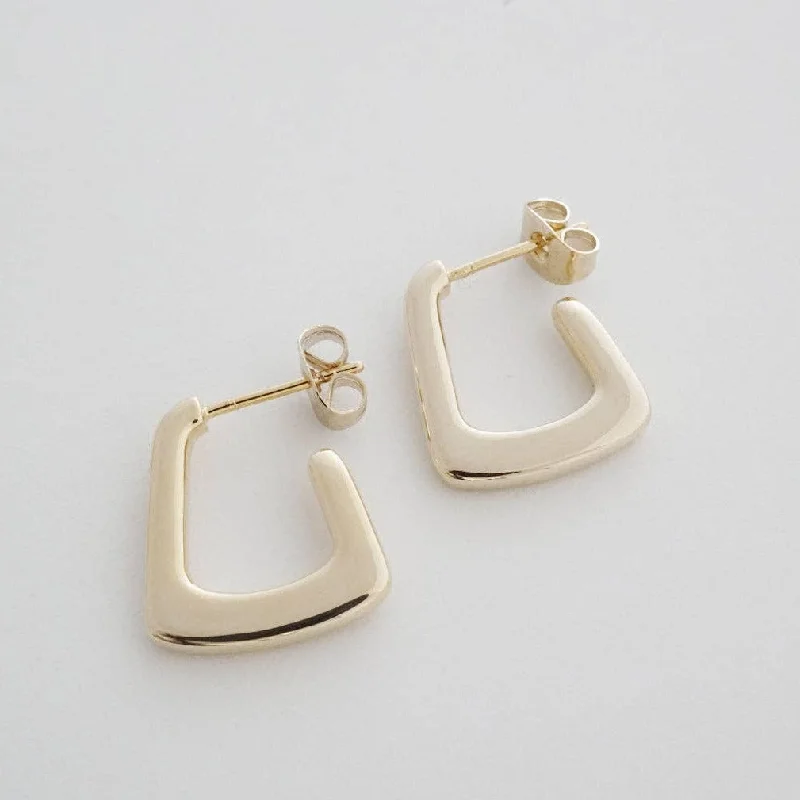 Gold Demi Hoop Earrings