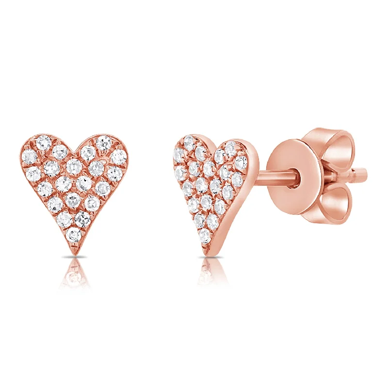 handcrafted gemstone pendant Diamond Heart Stud available in 14K Yellow/White/Rose Gold handcrafted gemstone pendant Diamond Heart Stud available in 14K Yellow/White/Rose Gold