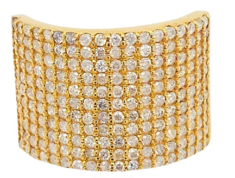 sterling silver herringbone chain Disco Ball Pave Diamond Ring