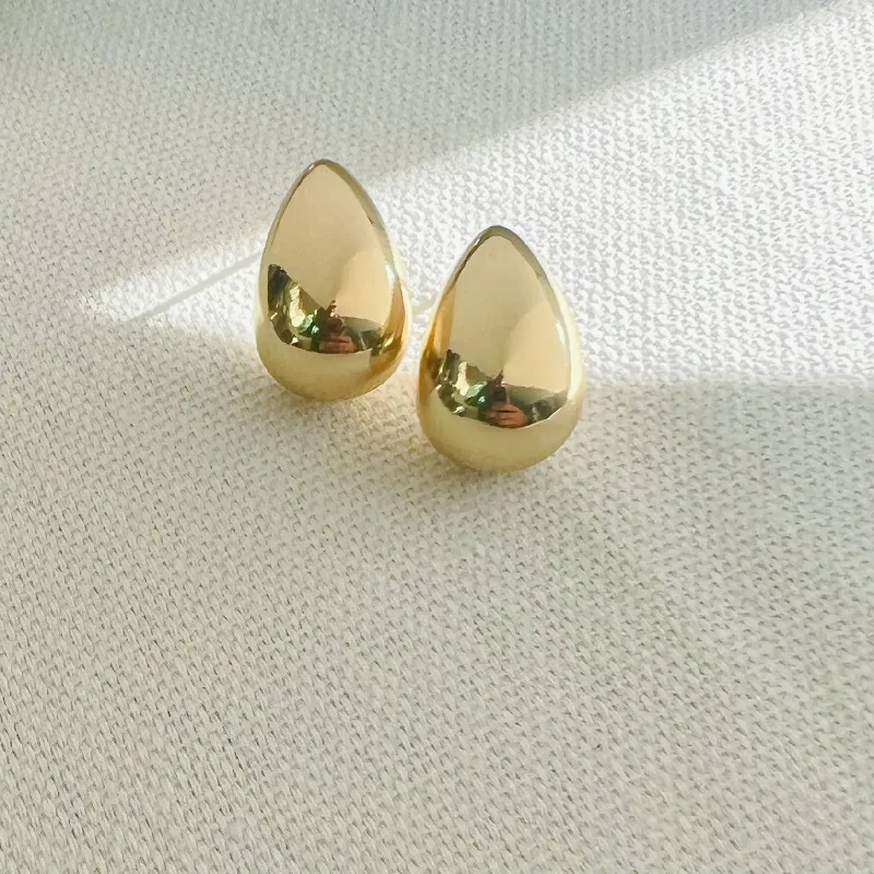 Dome Studs Earrings Gold Filled