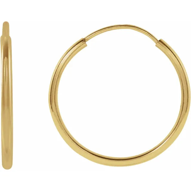 personalized coordinates ring custom Endless Flexible Tube Hoop Earrings - 15mm