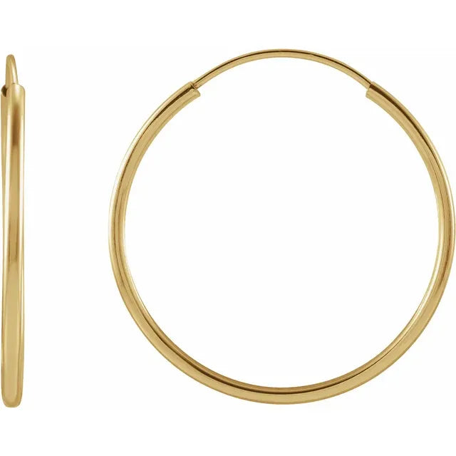 hexagon-shaped engagement ring unique Endless Flexible Tube Hoop Earrings - 20mm