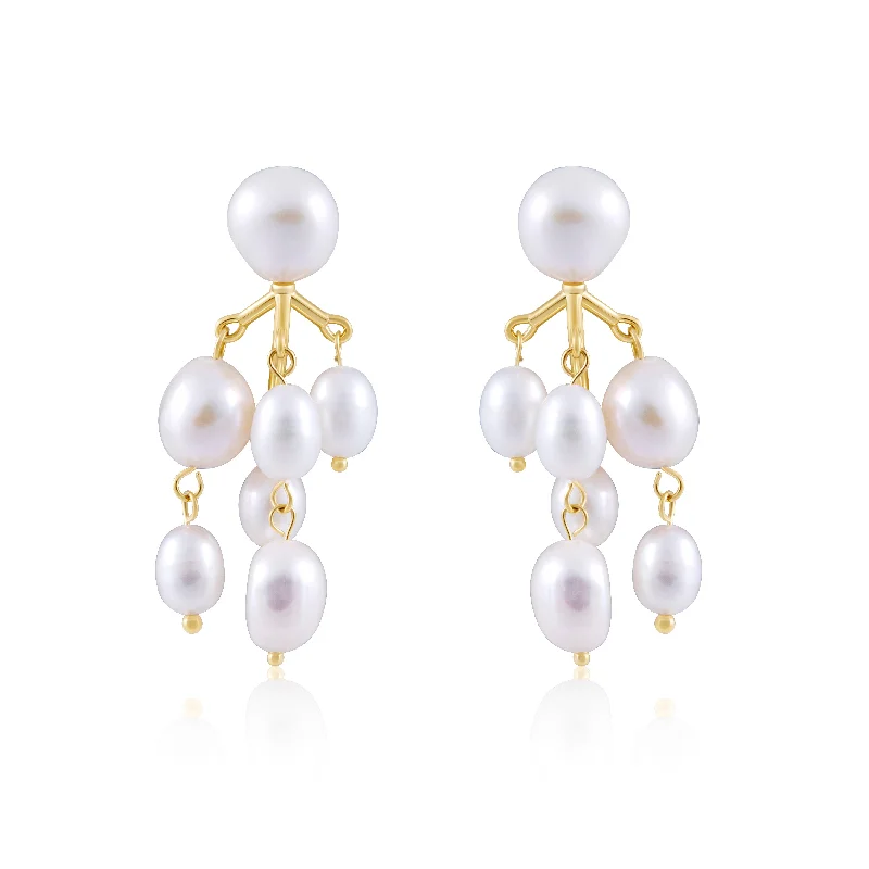 celestial galaxy planet earrings Esther Pearl Drop Earring