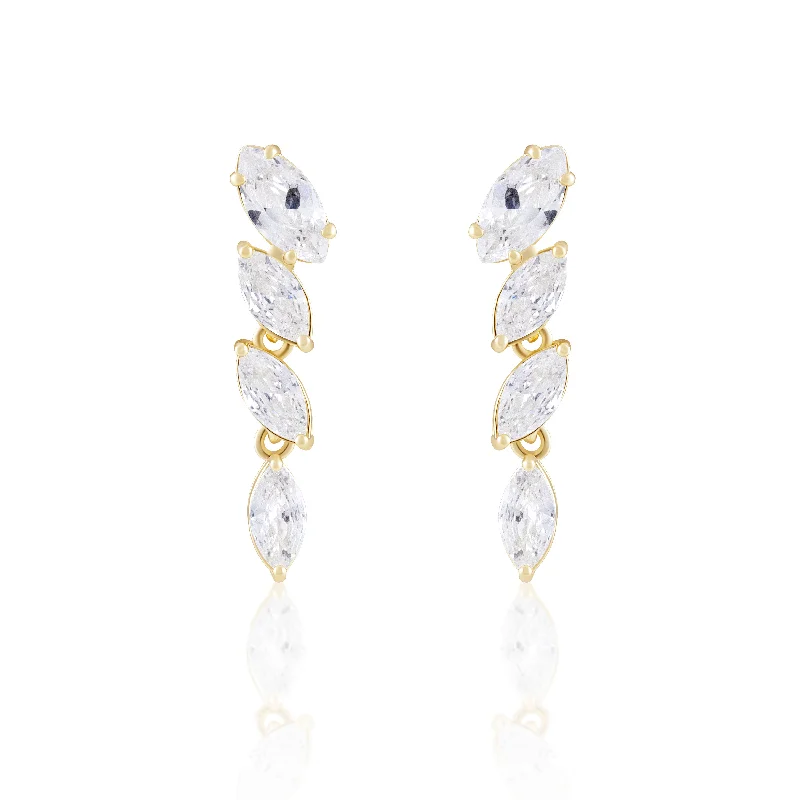 delicate pearl bracelet Evie CZ Earring