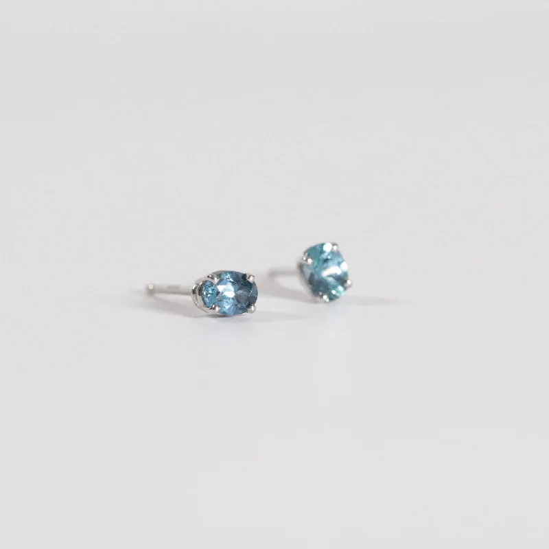 handmade clay bead earrings 'Nola' Yogo Sapphire Earrings - 0.40 CTW