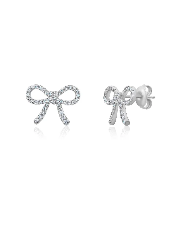 wedding anniversary diamond ring Fairytale Earrings in Platinum