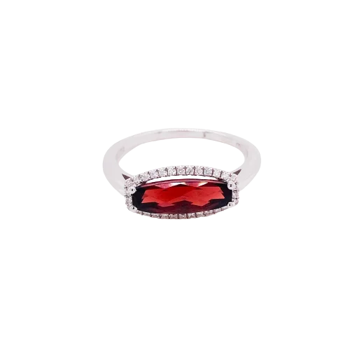 personalized photo locket necklace Garnet & Diamond Halo Ring