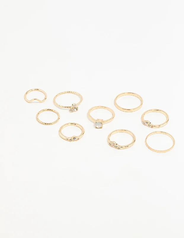 diamond halo engagement ring Gold Fine Moonstone Ring Pack