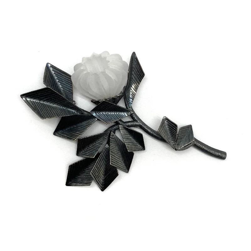 celestial orbit ring set Geometric Floral Acrylic and Silver Brooch