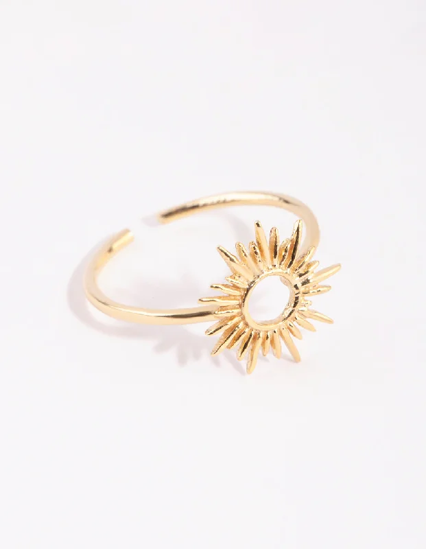 sterling silver infinity bracelet Gold Plated Sterling Silver Sun Goddess Ring