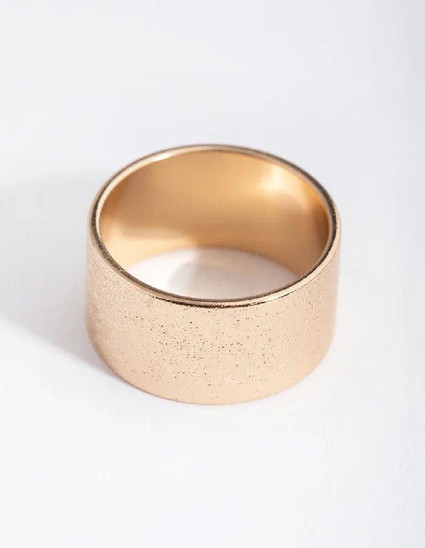 dainty butterfly pendant necklace Gold Textured Wide Band Ring
