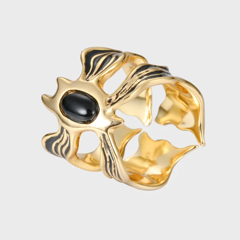 silver infinity knot ring Koi - Gold Ring