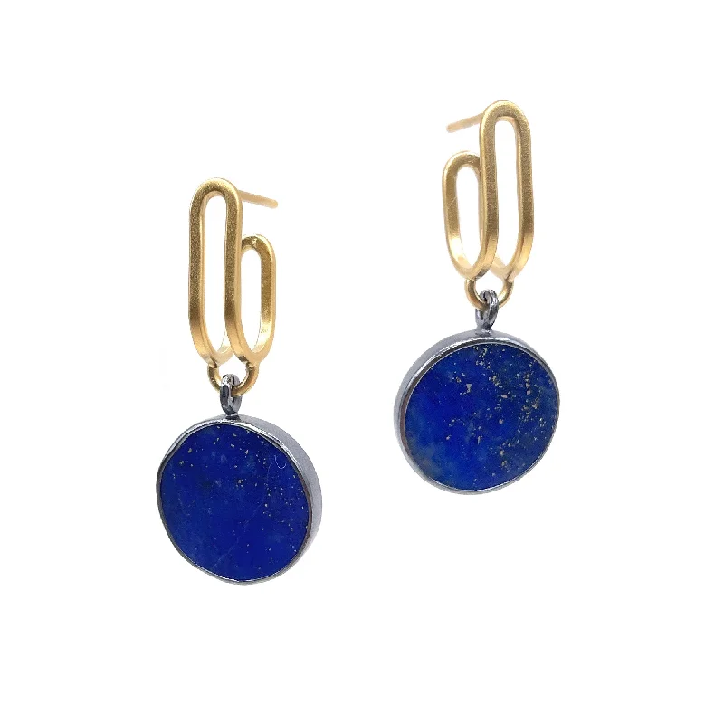 rose gold cartilage barbell Lapis Link Hoops