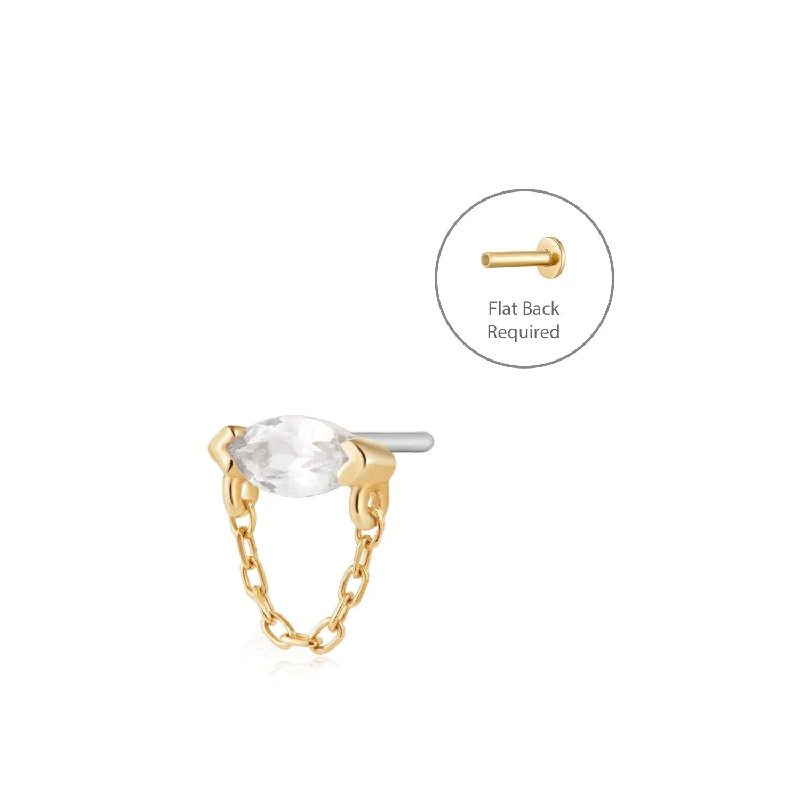 Celtic knot wedding band LENOX - Flat Back Earring