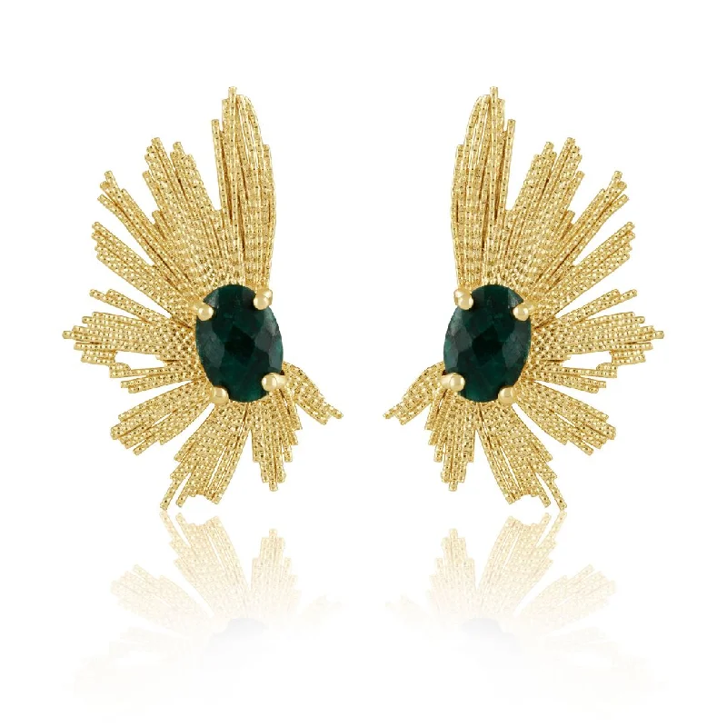 emerald-cut ruby eternity ring Marielle Earrings Emerald