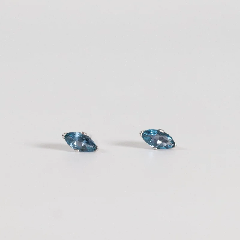elegant marquise diamond ring Marquise Yogo Sapphire Studs - 0.40 ctw