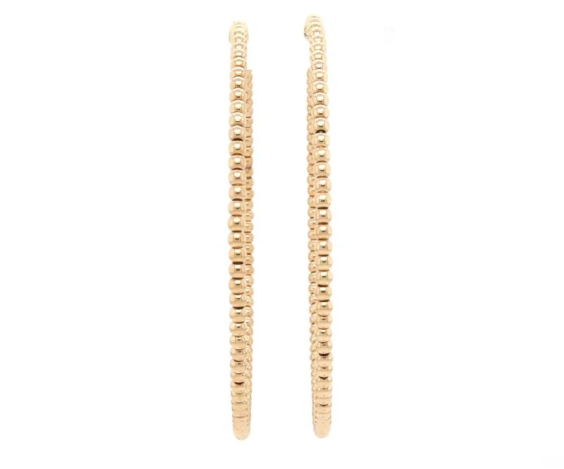 New Gabriel & Co. Bujukan Beaded Hoop Earrings in 14K