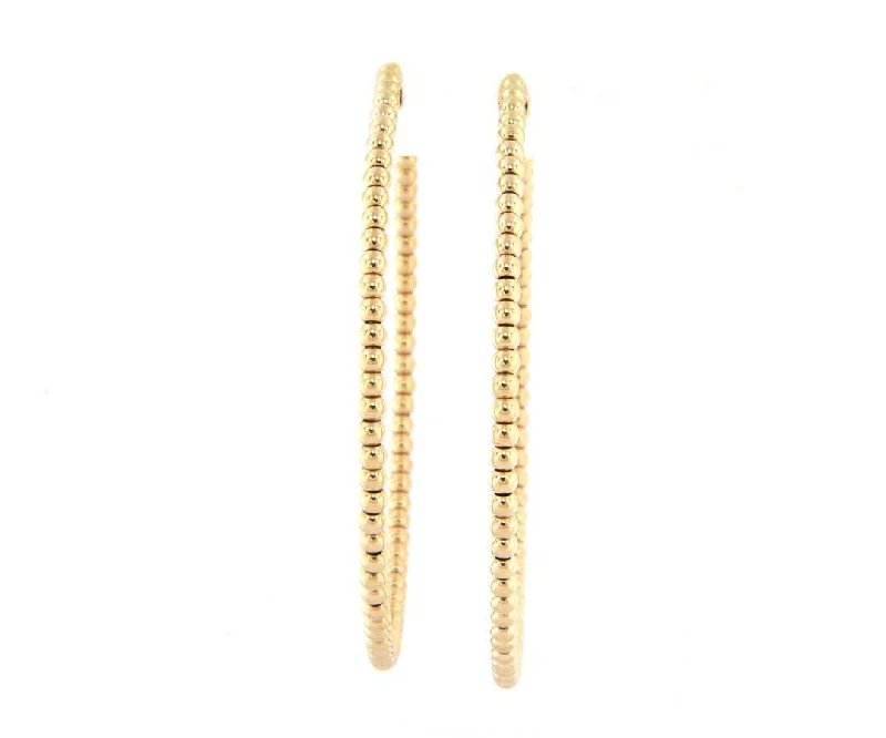 New Gabriel & Co. Bujukan Beaded Hoop Earrings in 14K