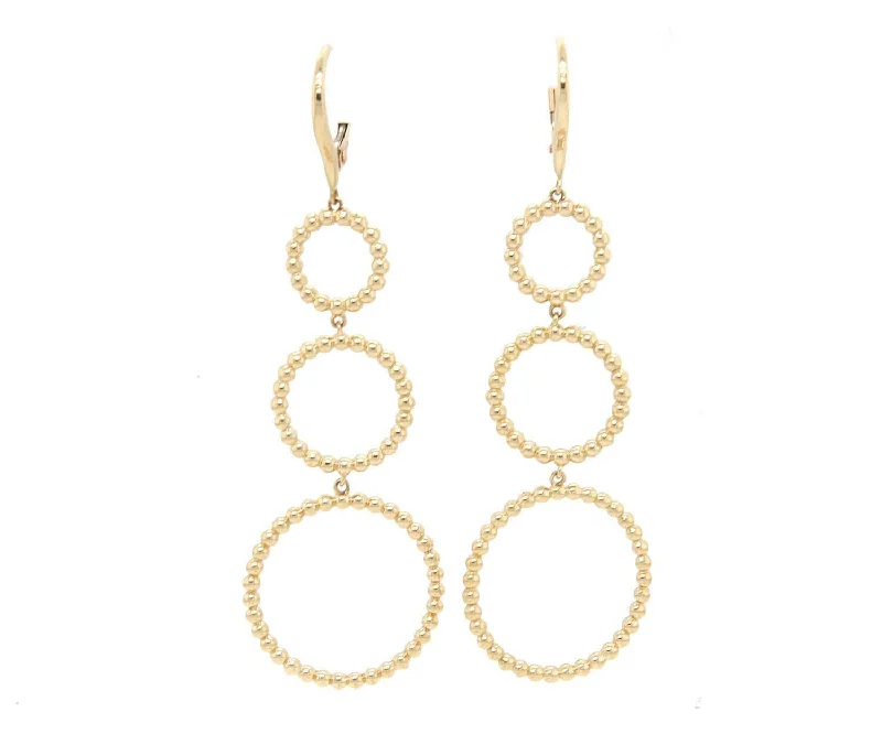 New Gabriel & Co. Bujukan Triple Dangle Earrings in 14K