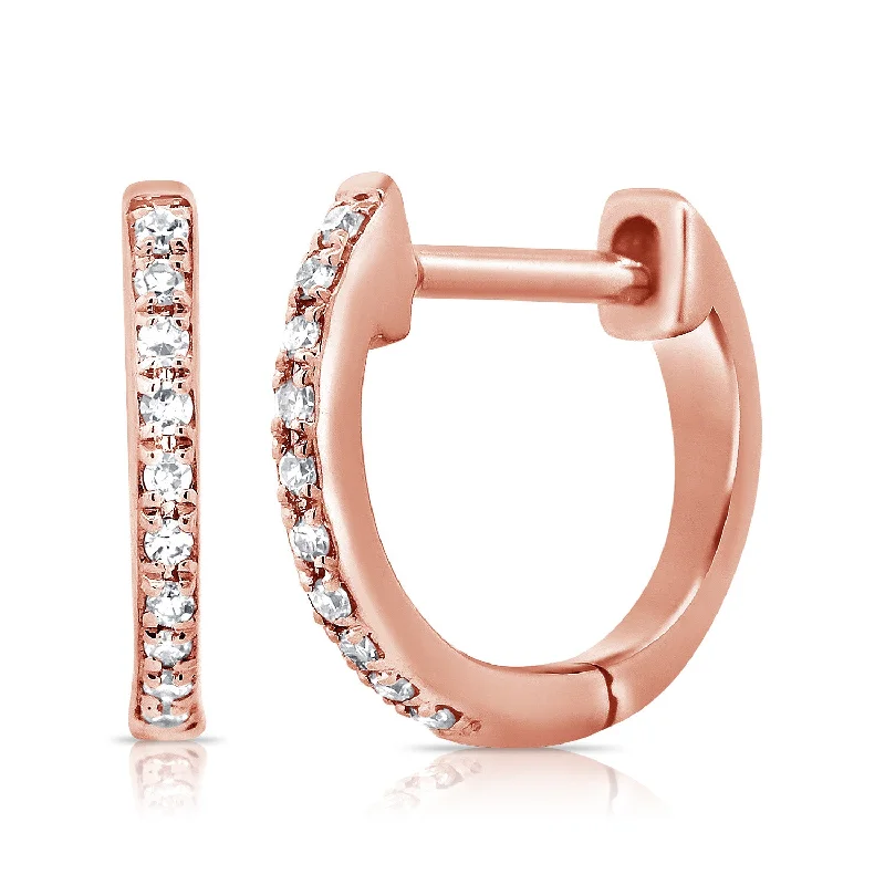 luxury diamond eternity ring OKGs Collection 14K Gold Classic Diamond Huggie