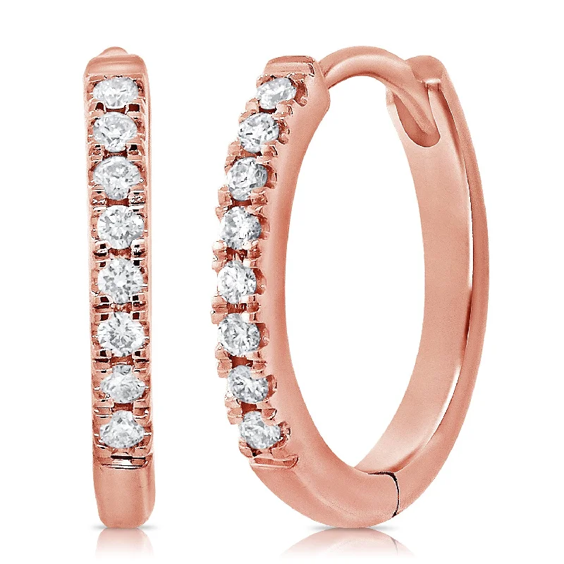 infinity knot wedding band OKGs Collection 14K Gold Diamond Huggie