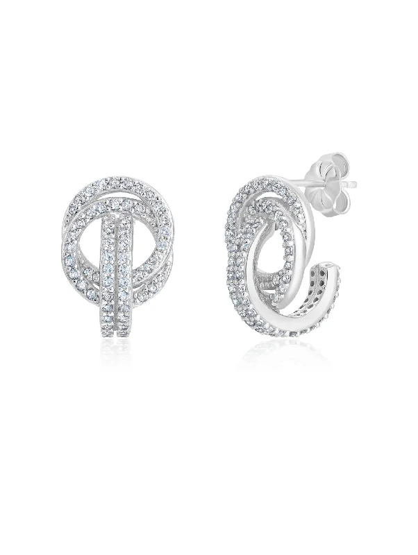 personalized ring with name Open Spiral Huggie Hoop Earrings