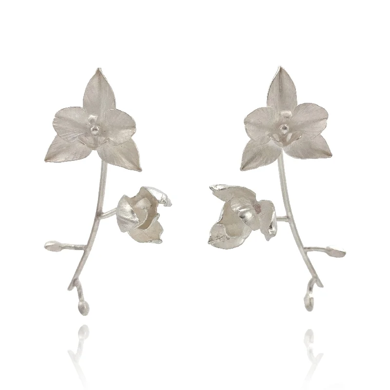 dainty butterfly pendant necklace Orchid Earrings with Jackets
