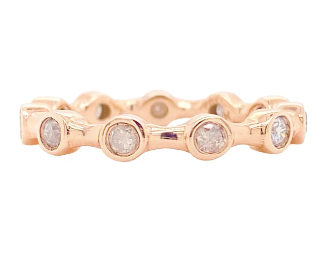 vintage sapphire necklace Diamond Bezel Eternity Band