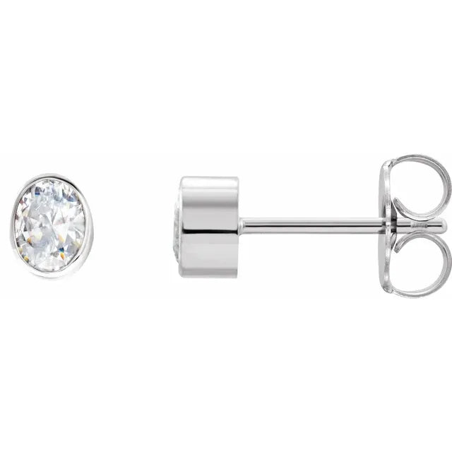 bold statement cuff bracelet Oval Diamond Bezel Earrings