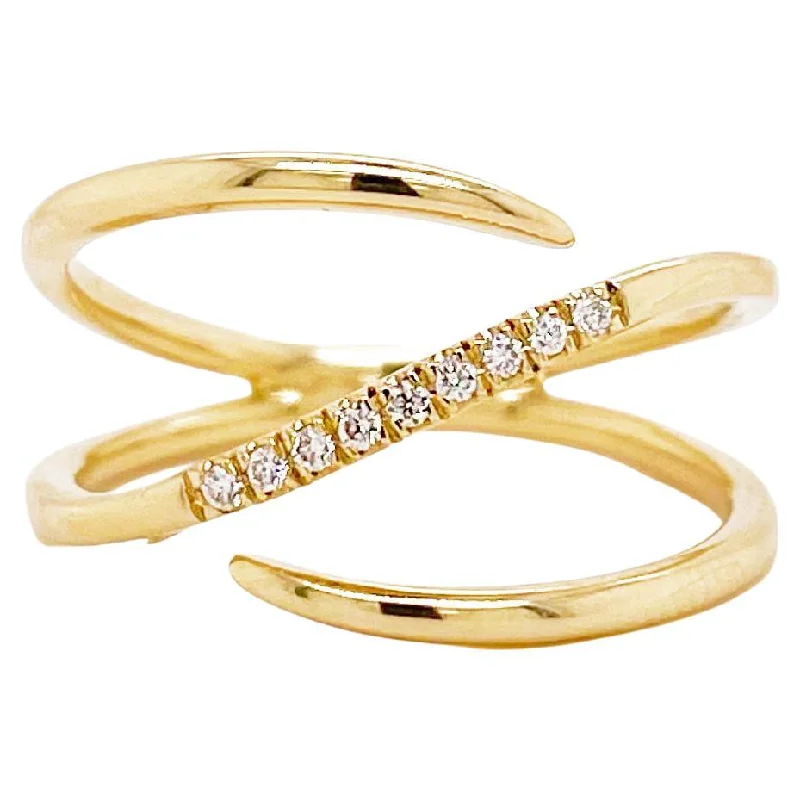 celestial sun and moon pendant Pavé Diamond Wrap Ring