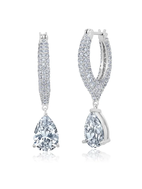 tiny star constellation bracelet Pear And Pave Drop Earrings