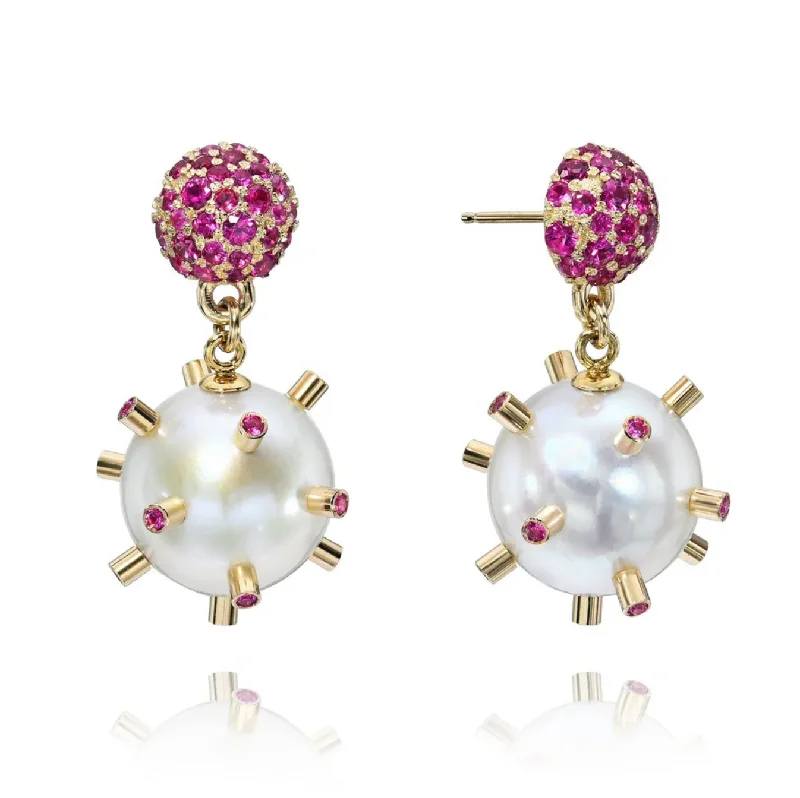 Pearl Wrecking Ball Earrings