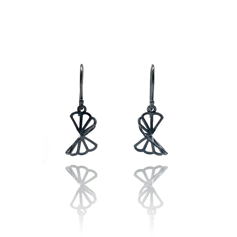 infinity loop ring rose gold Petite Cloud Fold Earrings