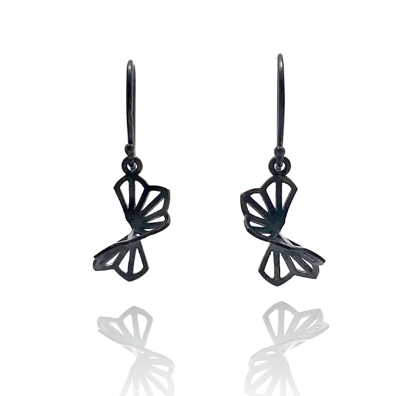 black opal engagement ring Petite Hyacinth Fold Earrings