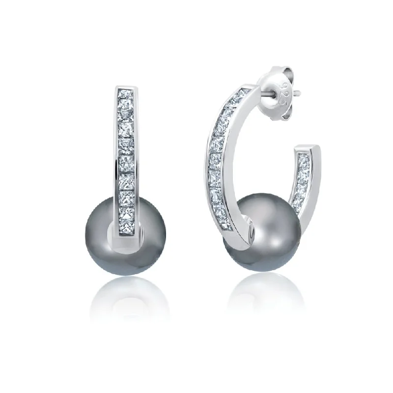 personalized couple rings Jackie White Pearl Earrings