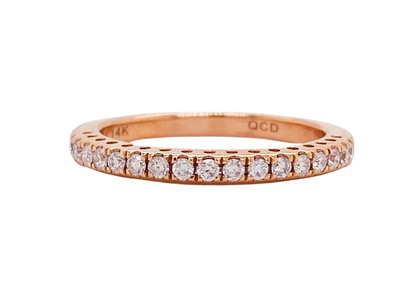 Half Eternity Diamond Stackable Ring