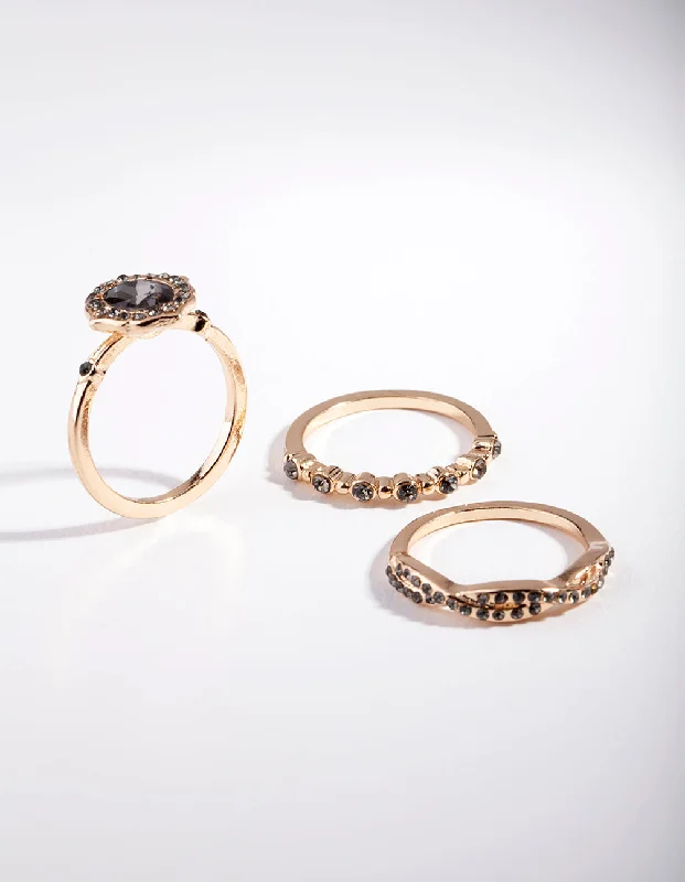 diamond wedding band for women Gold Engagement Ring Pack