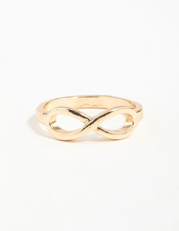rose gold cubic zirconia earrings Gold Infinity Ring