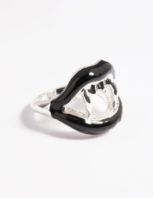 birthstone stacking rings set Silver Bite Me Ring