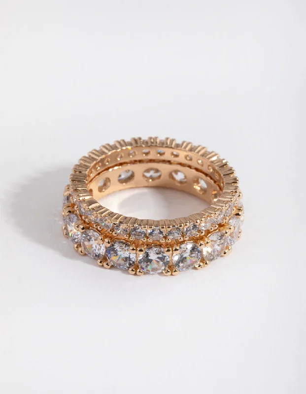 snake chain bracelet gold Gold Double Band Set Ring