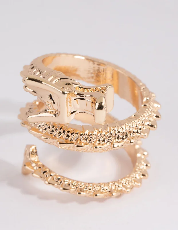 custom nameplate bracelet silver Gold Statement Dragon Ring