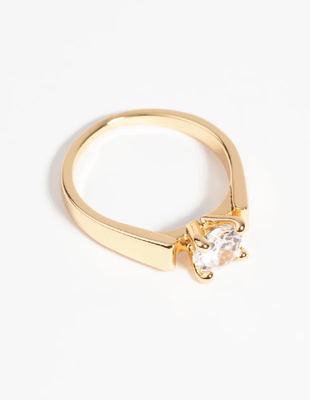 boho shell beaded anklet Gold Plated Ring with Cubic Zirconia