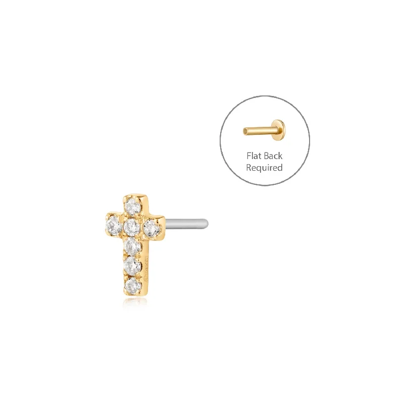 men’s braided leather bracelet SAINT - Flat Back Earring