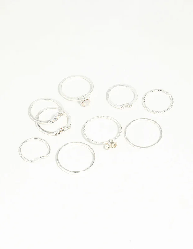 elegant art deco necklace Silver Fine Moonstone Ring Pack