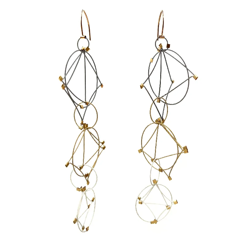 Shape Multi Descending Hook Earrings