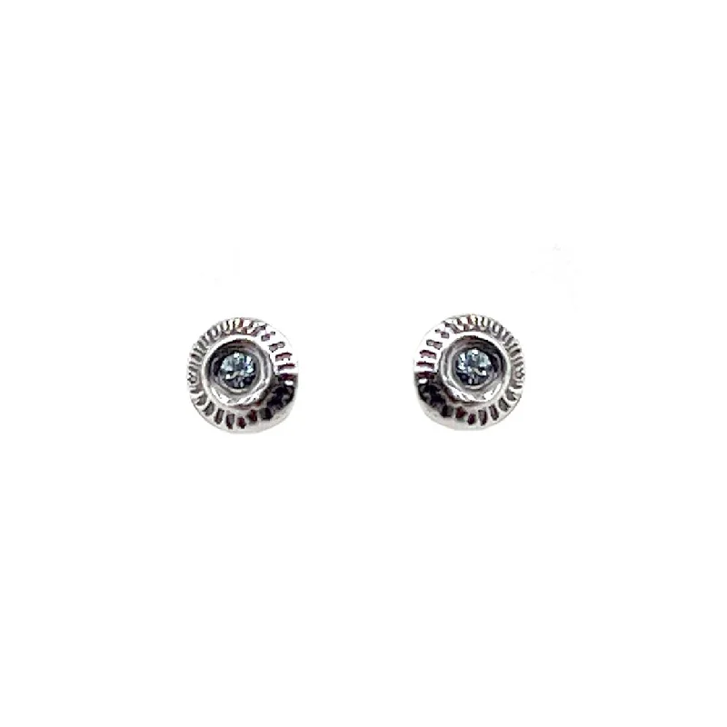 Silver Diamond Earrings