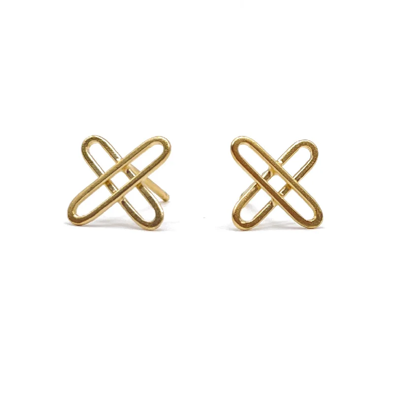 sapphire and diamond eternity ring Single X Gold Studs