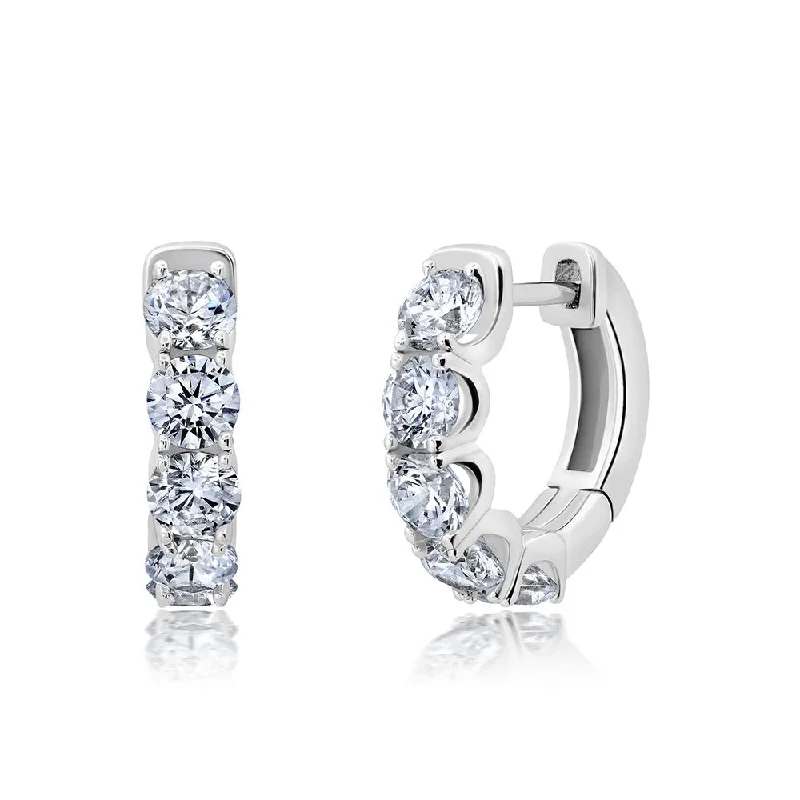 sterling silver arrow ring Small Brilliant Round Hoop Earrings