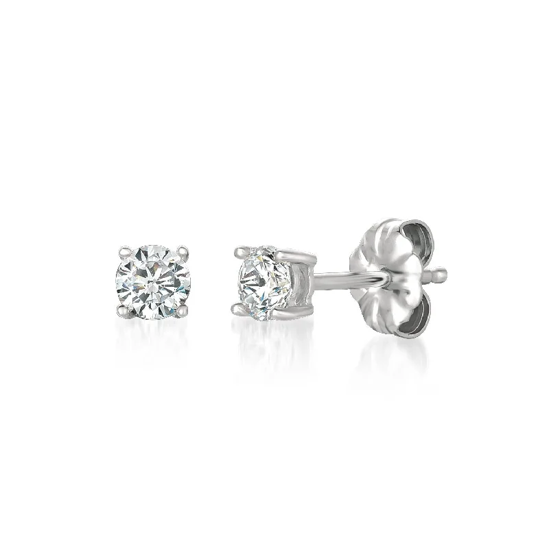 Small .5ct Brilliant Stud Earrings in Platinum