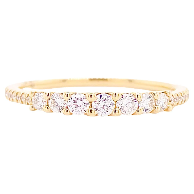 sapphire halo engagement ring Tapered Diamond Stackable Ring